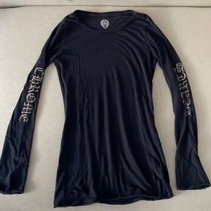 Chrome Hearts - Wmns Size Large Long Sleeve Tshirt Black